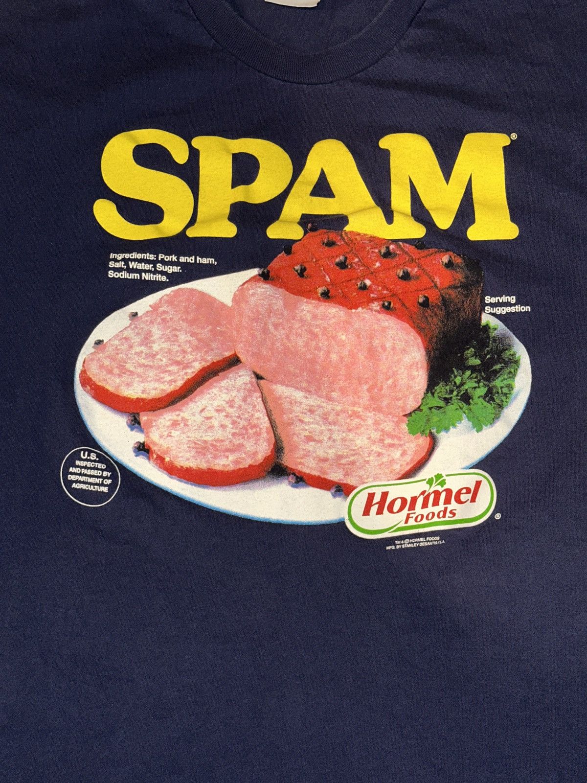 Hanes VTG Spam Shirt XL Stanley Desantis Made In USA Single Stitch Size US XL / EU 56 / 4 - 2 Thumbnail