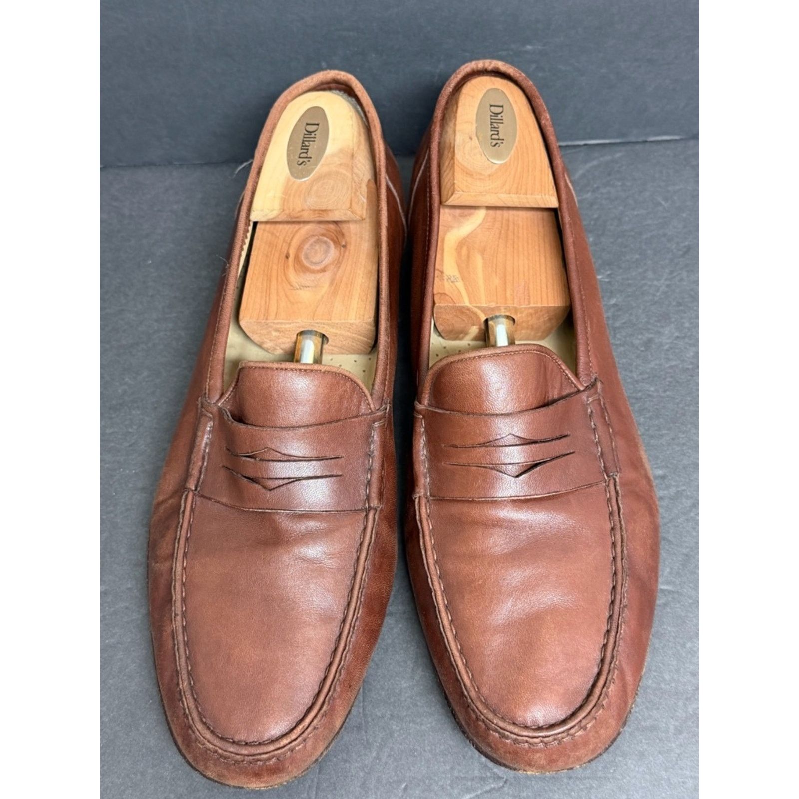 Santoni SANTONI Casual Leather Loafer Slip-On Shoes Men US 12 D $599 Size US 12 / EU 45 - 5 Thumbnail