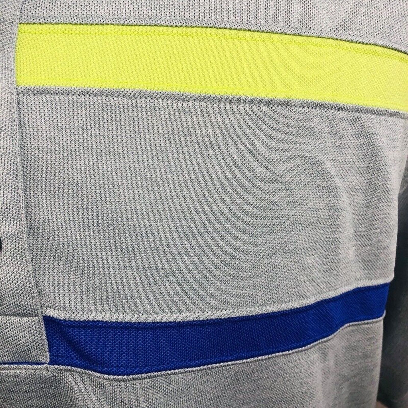 Other Foot Joy Golf Polo Shirt Gray Blue Striped Short Sleeve XL Size US XL / EU 56 / 4 - 6 Thumbnail