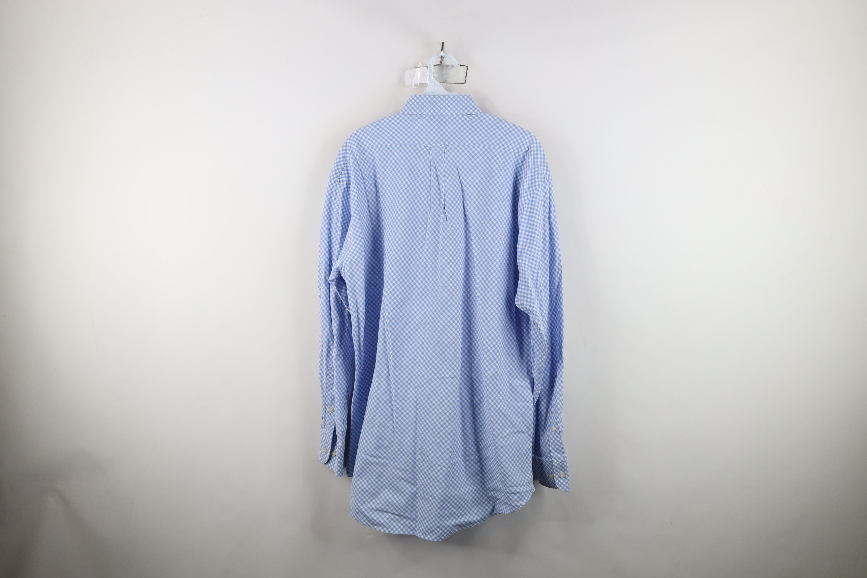 Peter Millar Peter Millar Gingham Collared Button Down Shirt Blue Cotton Size US M / EU 48-50 / 2 - 9 Thumbnail