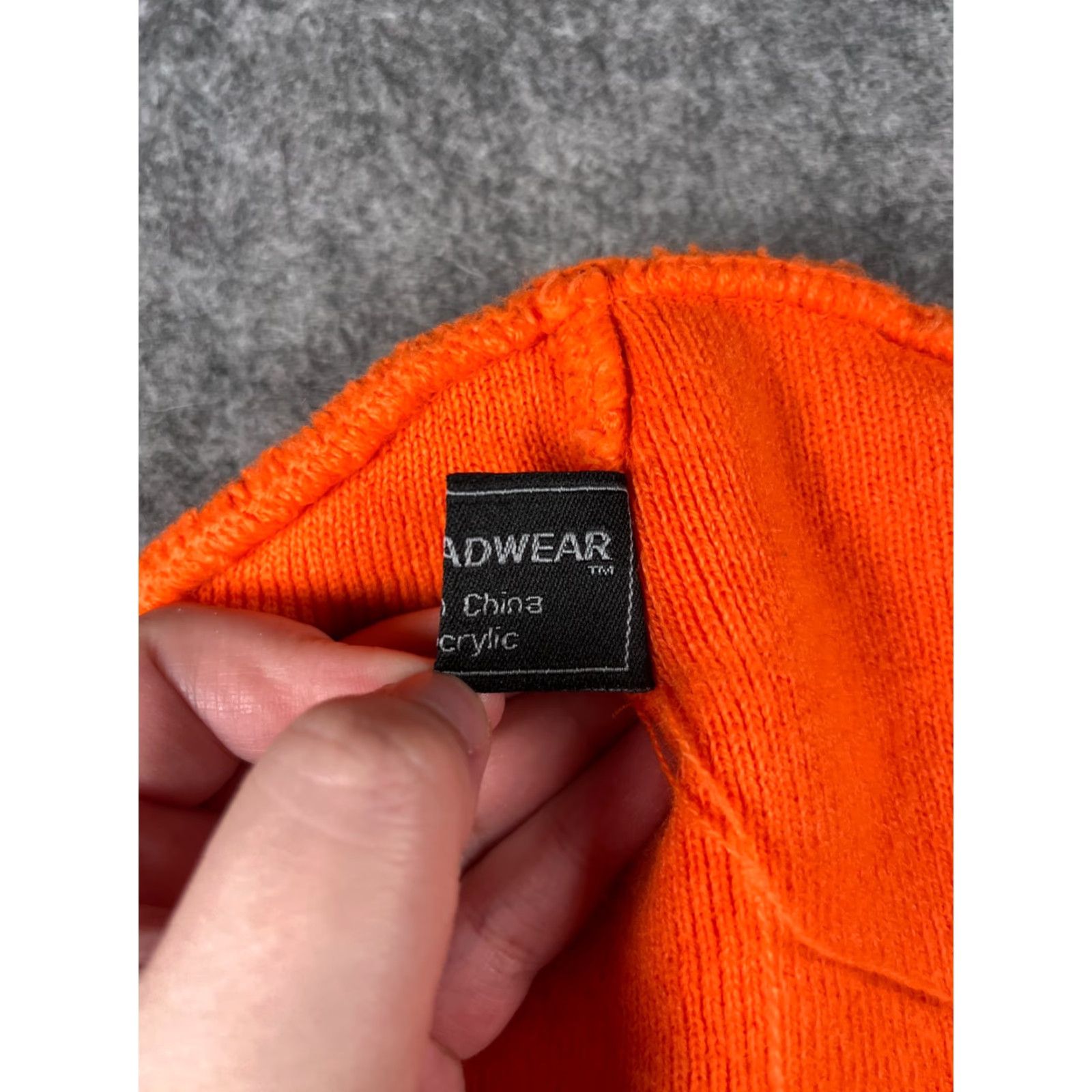 Vintage Att Headwear Beanie Adult One Size Orange Knit Acrylic High Visibility Size ONE SIZE - 7 Thumbnail