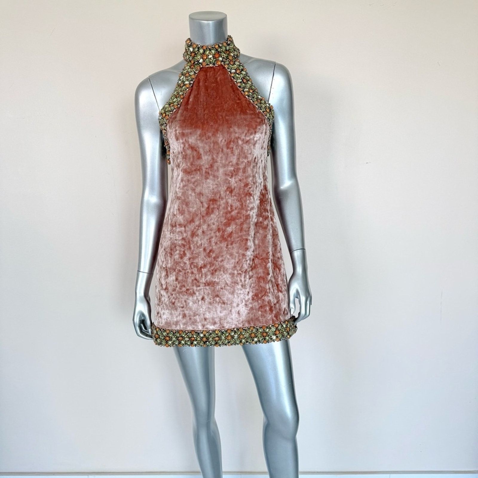 ALEXIS ALEXIS women velvet dress with crystals size 6 US 1200$ Size M / US 6-8 / IT 42-44 - 2 Thumbnail