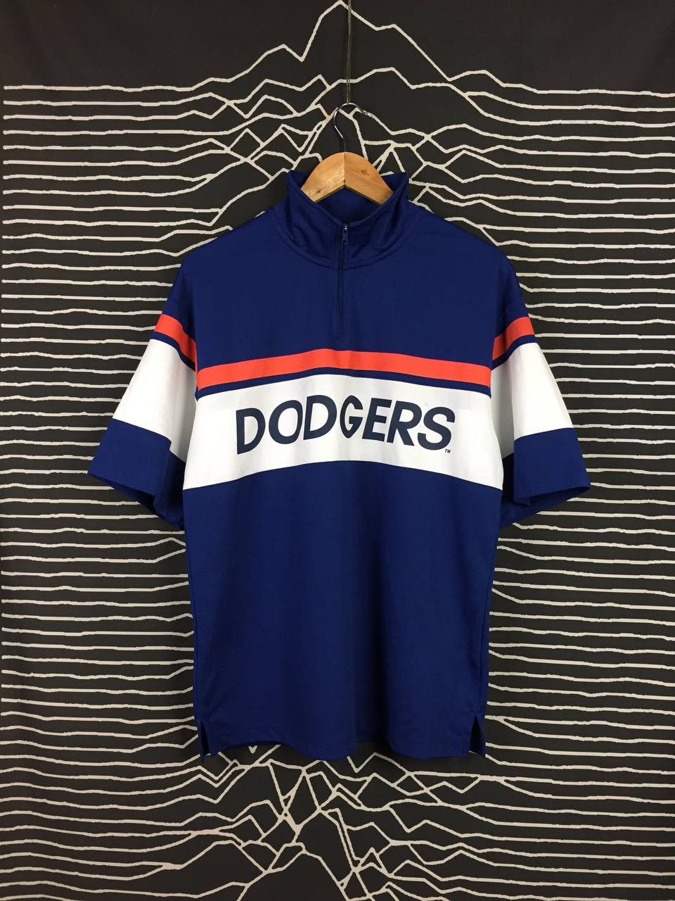 MLB × Sports Specialties × Vintage Vtg MLB Los Angelas Dodgers Quarter Zip Baseball Tee Size US L / EU 52-54 / 3 - 1 Thumbnail