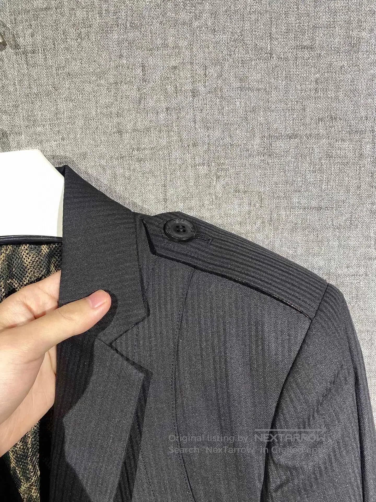 Roen black men's designer blazer with embellishments. Size US L / EU 52-54 / 3 - 6 Thumbnail