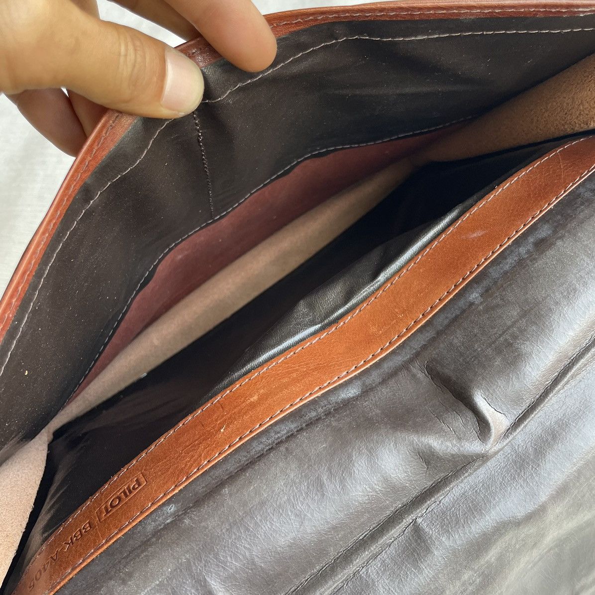 Japanese Brand × Leather × Vintage Vintage Pilot Full Leather Envelope/Document Case Size ONE SIZE - 10 Thumbnail
