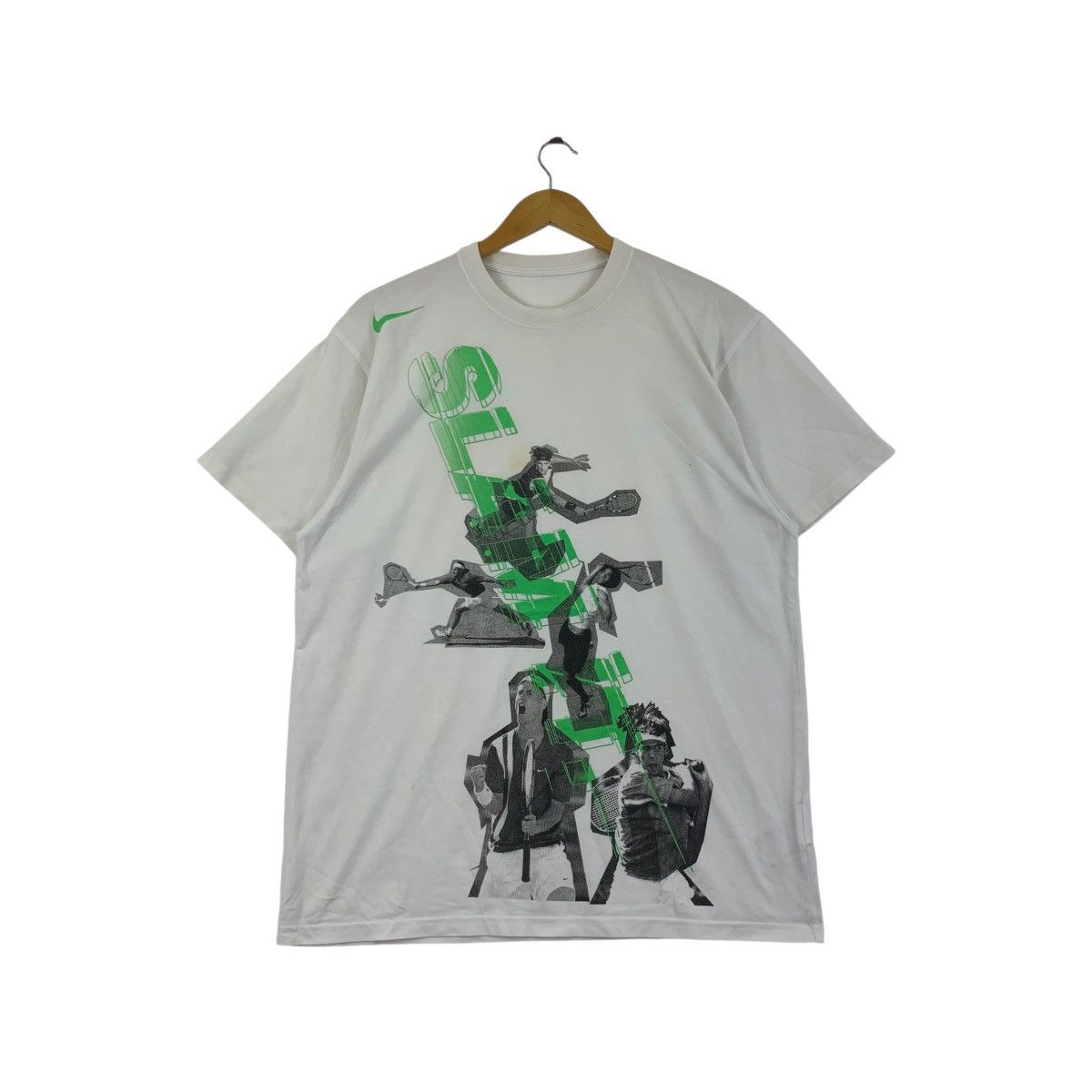 Nike Vintage NIKE CHALLENGE COURT Slam Tennis Tee Shirt Size US L / EU 52-54 / 3 - 1 Thumbnail