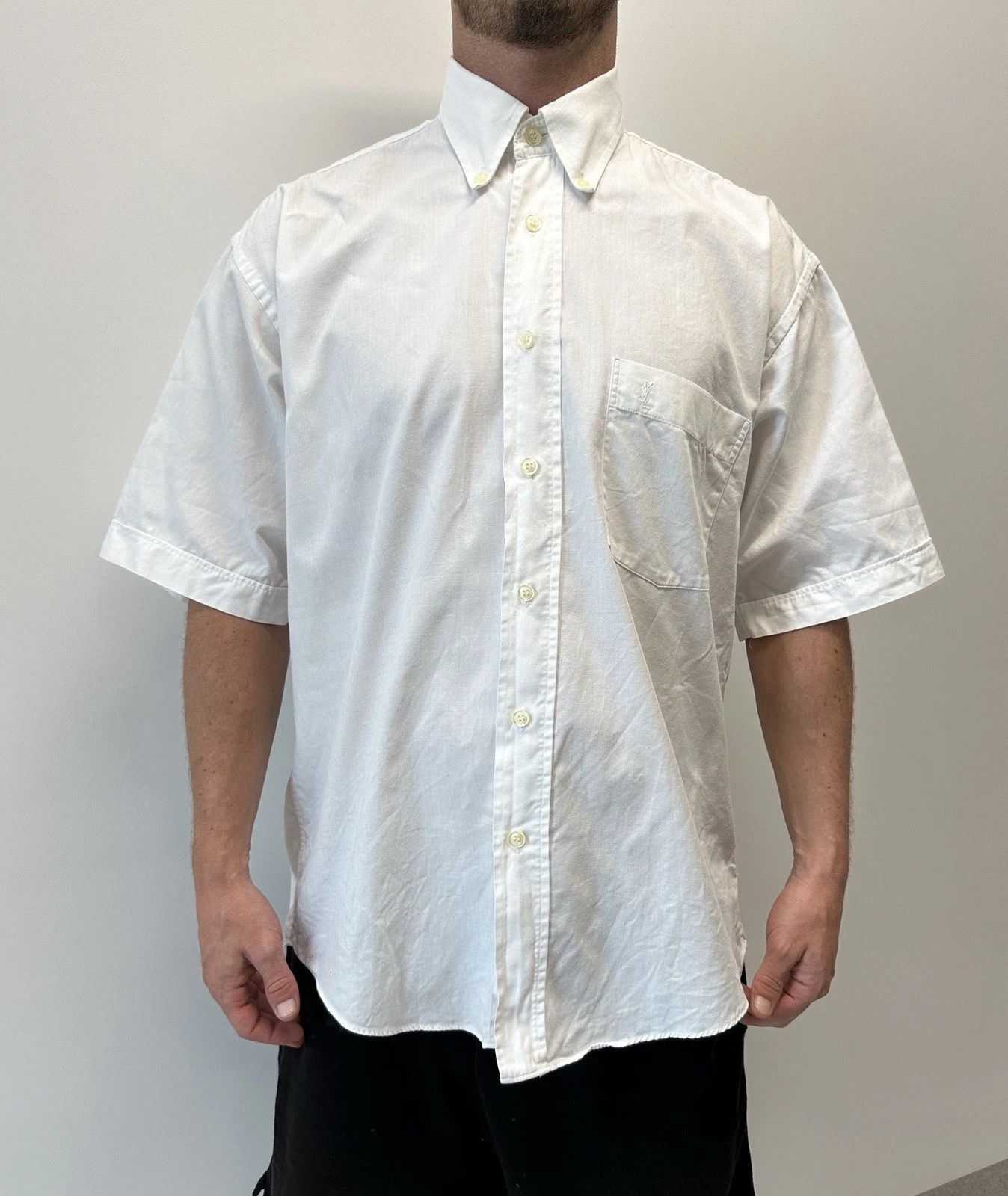 Yves Saint Laurent Vintage 2000s YSL Yves Saint Laurent Mens Shirt Size US XL / EU 56 / 4 - 1 Thumbnail