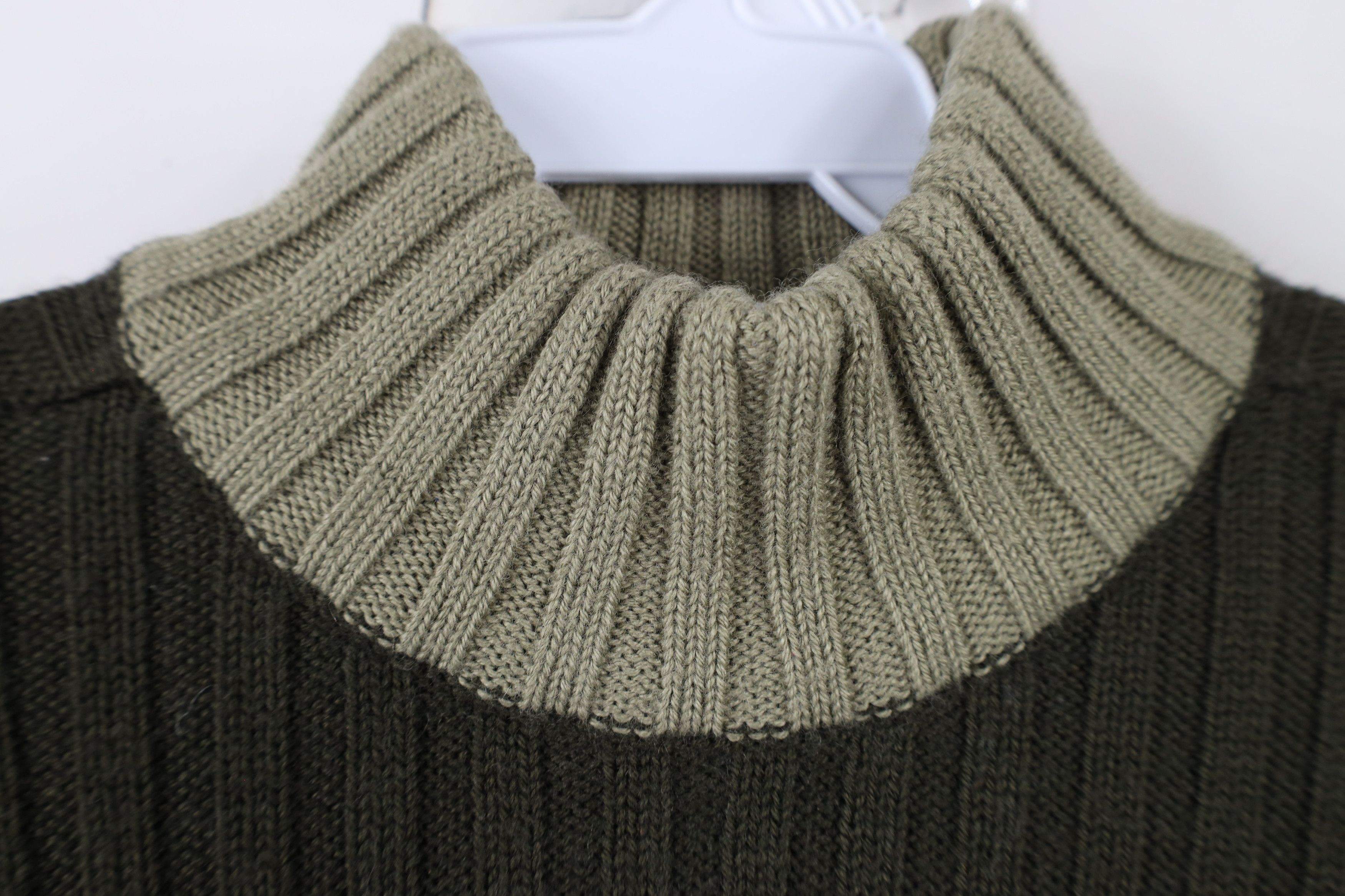 Vintage Vintage 90s Streetwear Chunky Ribbed Knit Mock Neck Sweater Size M / US 6-8 / IT 42-44 - 4 Thumbnail