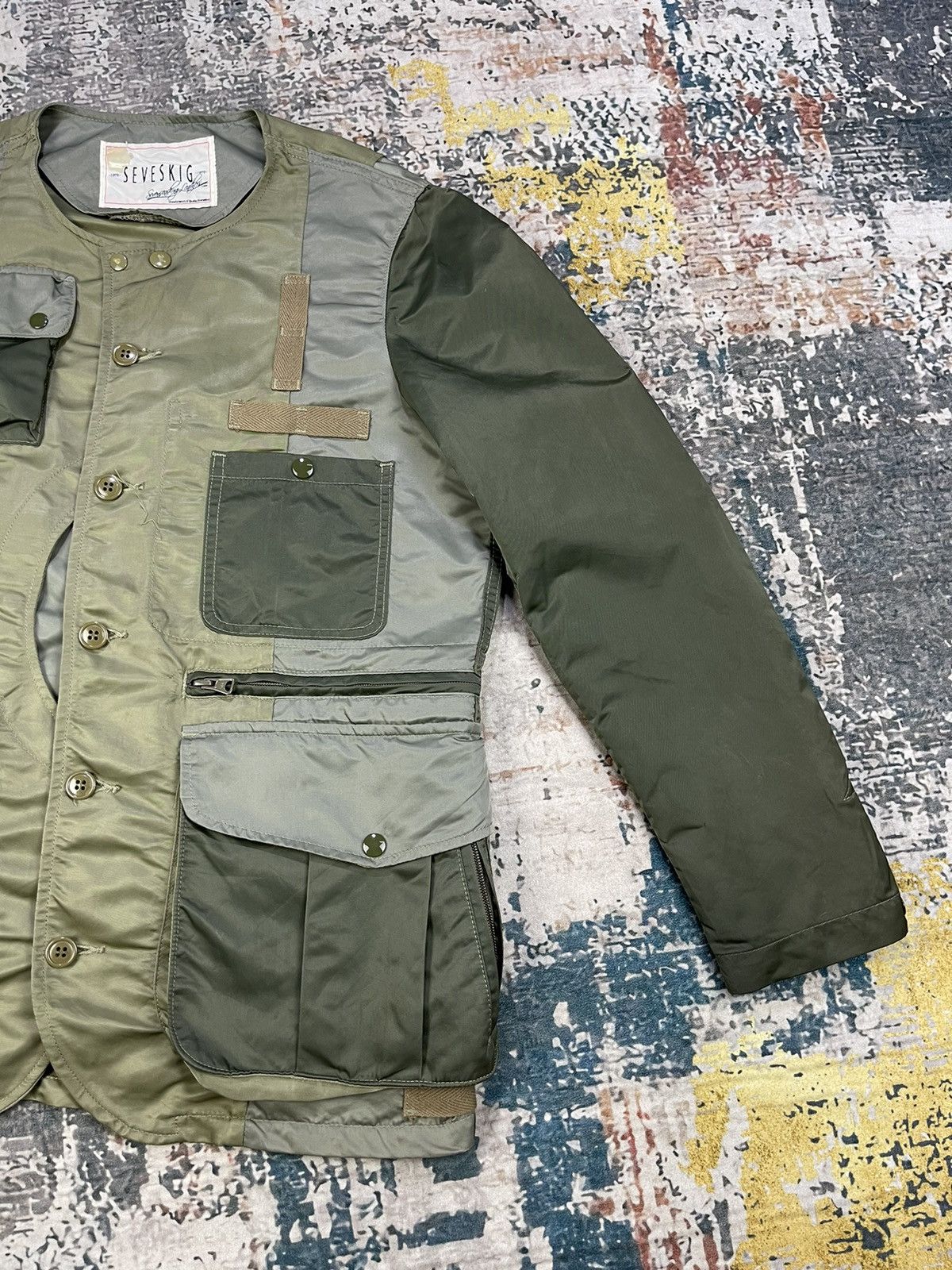 Vintage SEVESKIG Upcycle Rebear Military Jackets Size US M / EU 48-50 / 2 - 11 Thumbnail