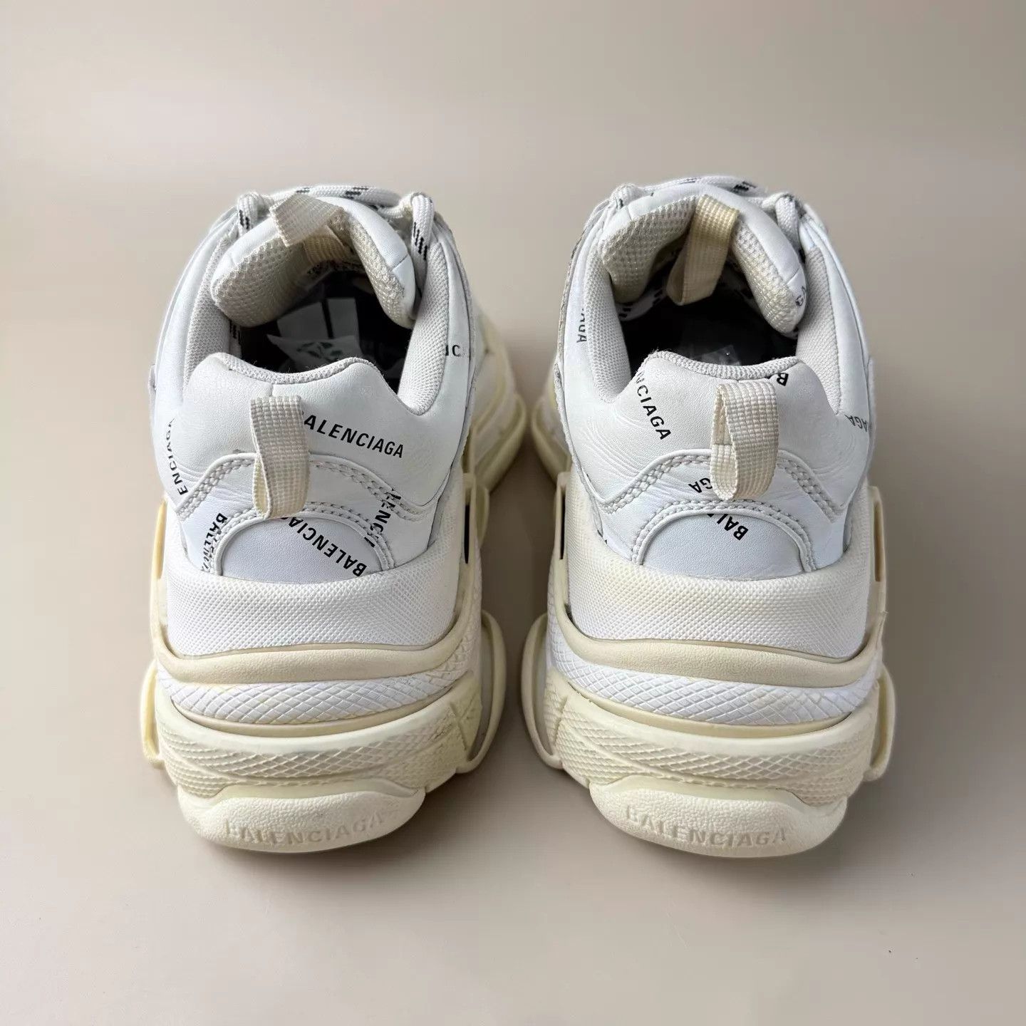 Balenciaga Balenciaga Triple S Black White Logo 95 New 38 EU Size US 7.5 / IT 37.5 - 3 Thumbnail
