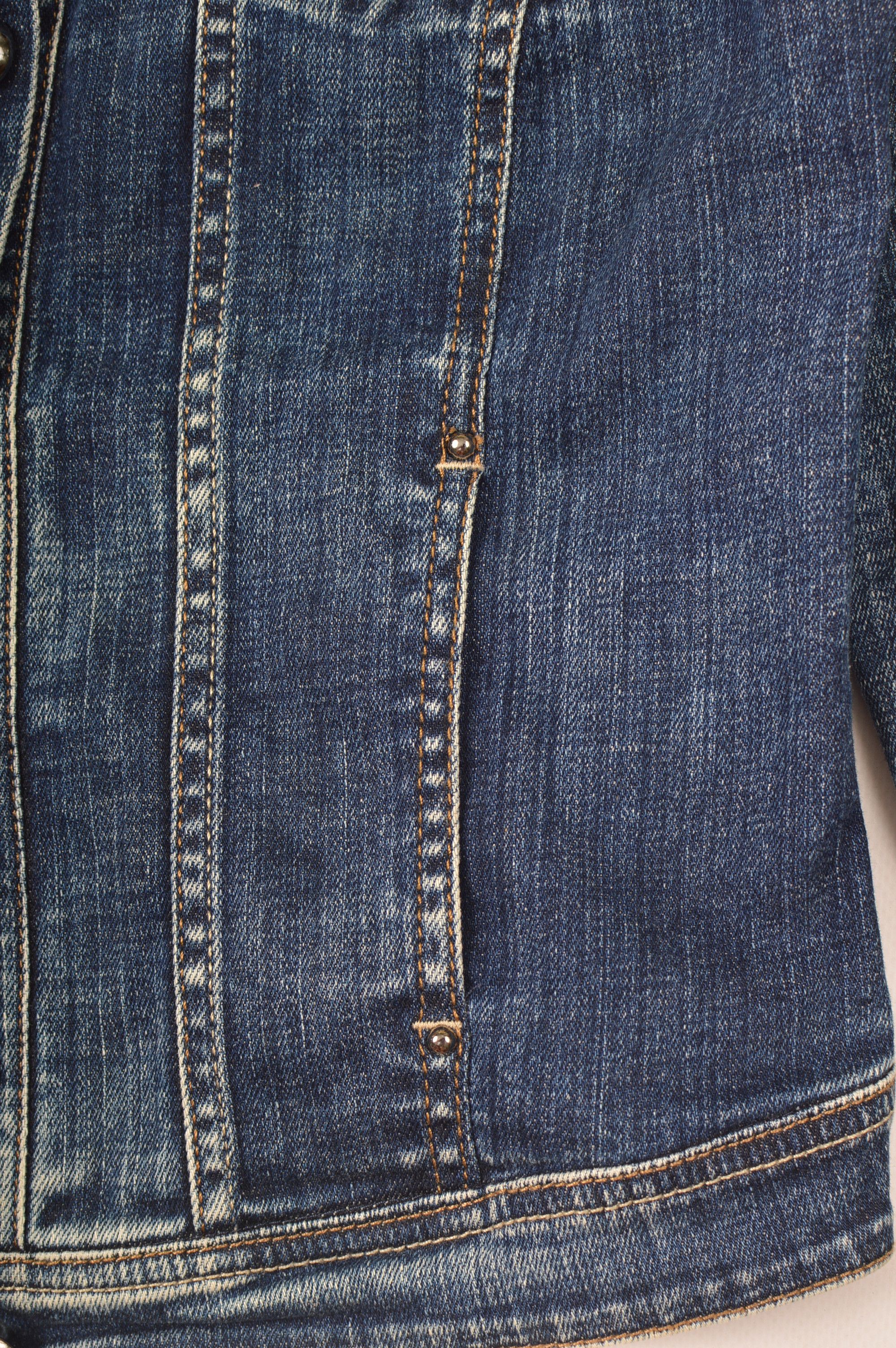 Designer High Use Womens Blue Denim Jacket Size M / US 6-8 / IT 42-44 - 3 Thumbnail