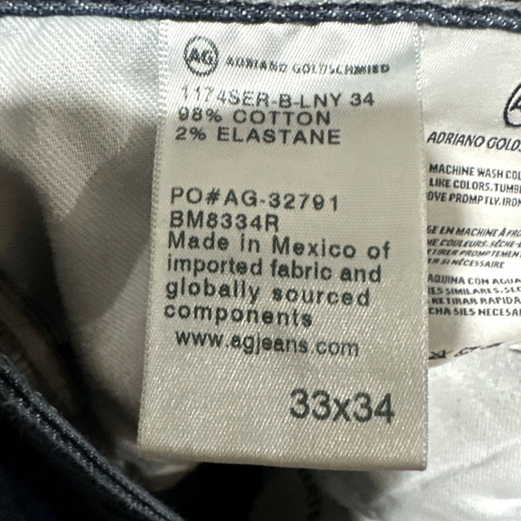Vintage VINTAGE AG Adriano Goldschmied Jeans Mens Size 33 Blue The Graduate Tailored Leg Jeans Mens Regular Blue 33 City Preppy USA Boys? Size US 33 - 6 Thumbnail