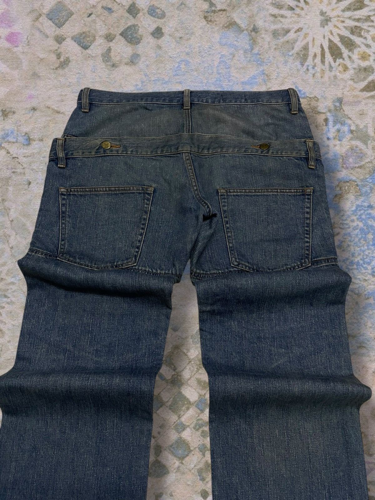 Final Home Vintage 90s Authentic Designer Final Home Double Waist Denim Size US 33 - 12 Thumbnail