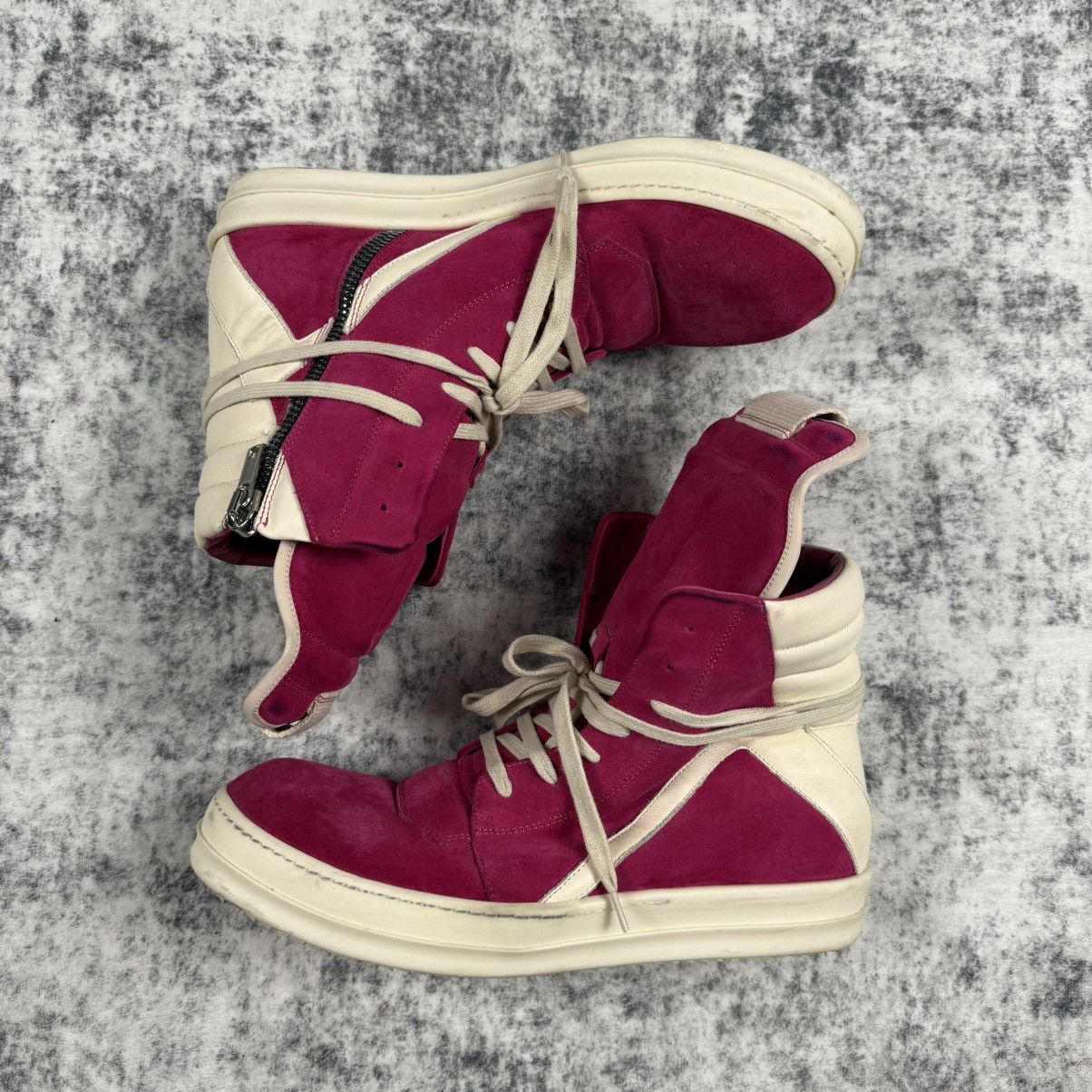 Rick Owens Rick Owens Pink Suede Geobaskets Size US 11 / EU 44 - 2 Thumbnail