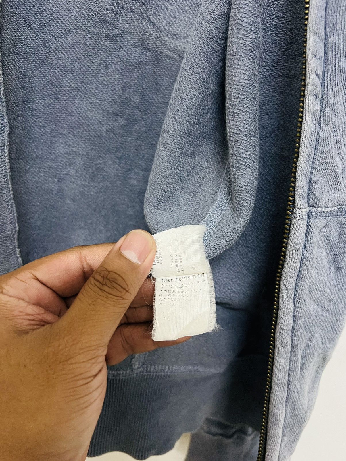 Japanese Brand SKY BOMBER 391B08 RECONSTRUCTED ZIPPER HOODIE JACKET Size US M / EU 48-50 / 2 - 10 Thumbnail