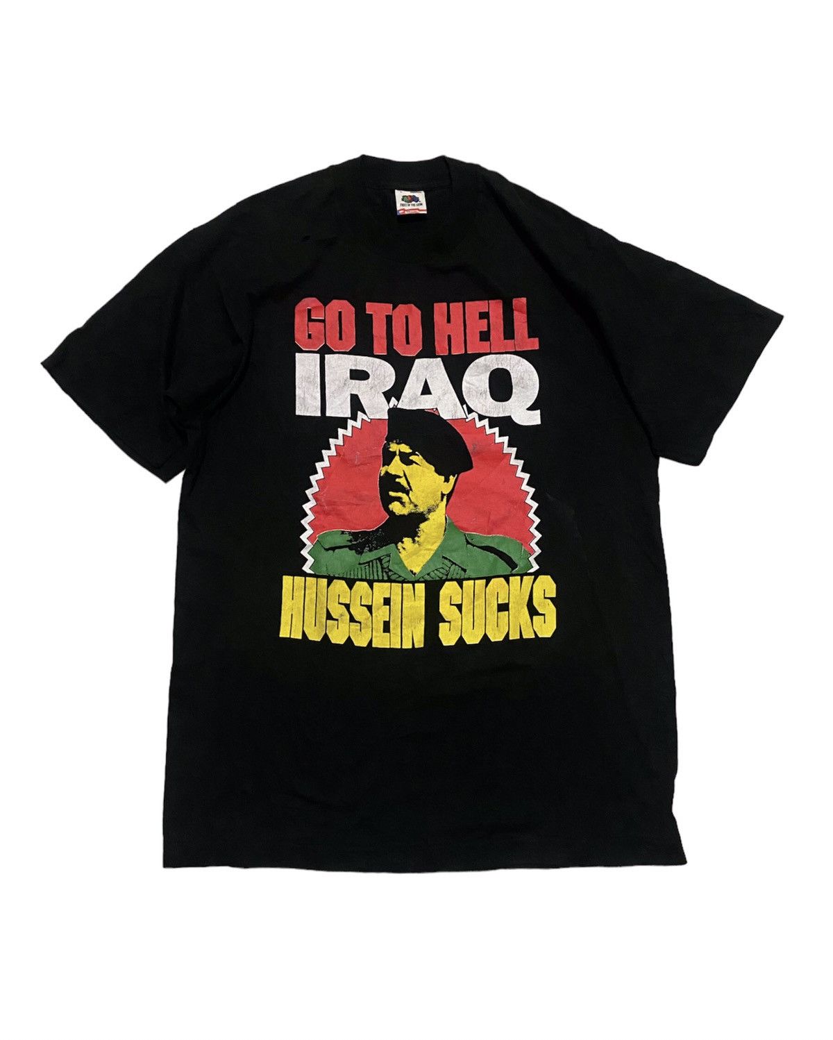 Vintage Vintage Saddam Hussein 90s T shirt Size US L / EU 52-54 / 3 - 1 Thumbnail