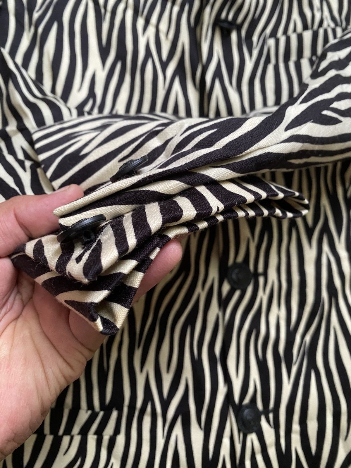Versace Giani Versace Vintage Zebra Medusa Pure Wool Tailored Jacket Size 46S - 10 Thumbnail