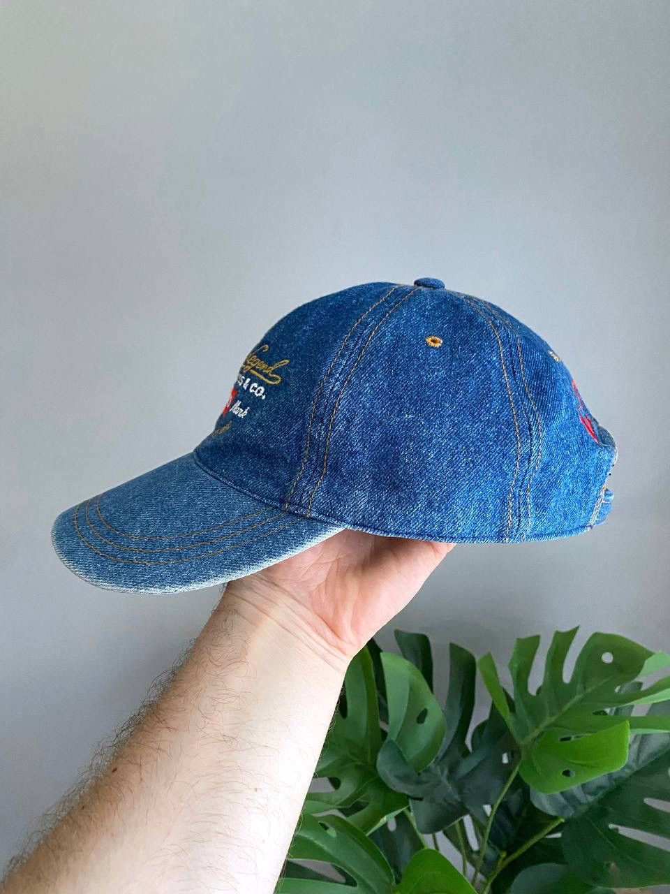 Levi's Vintage Clothing × Vintage Levi's 90s Vintage Denim Blue Cap "American Legend" Size ONE SIZE - 7 Thumbnail