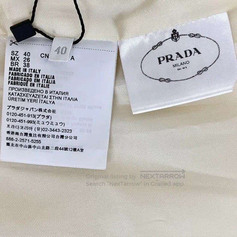 Prada Prada 22 beige wool round-neck single-breasted long-sleeve Size XS / US 0-2 / IT 36-38 - 8 Thumbnail