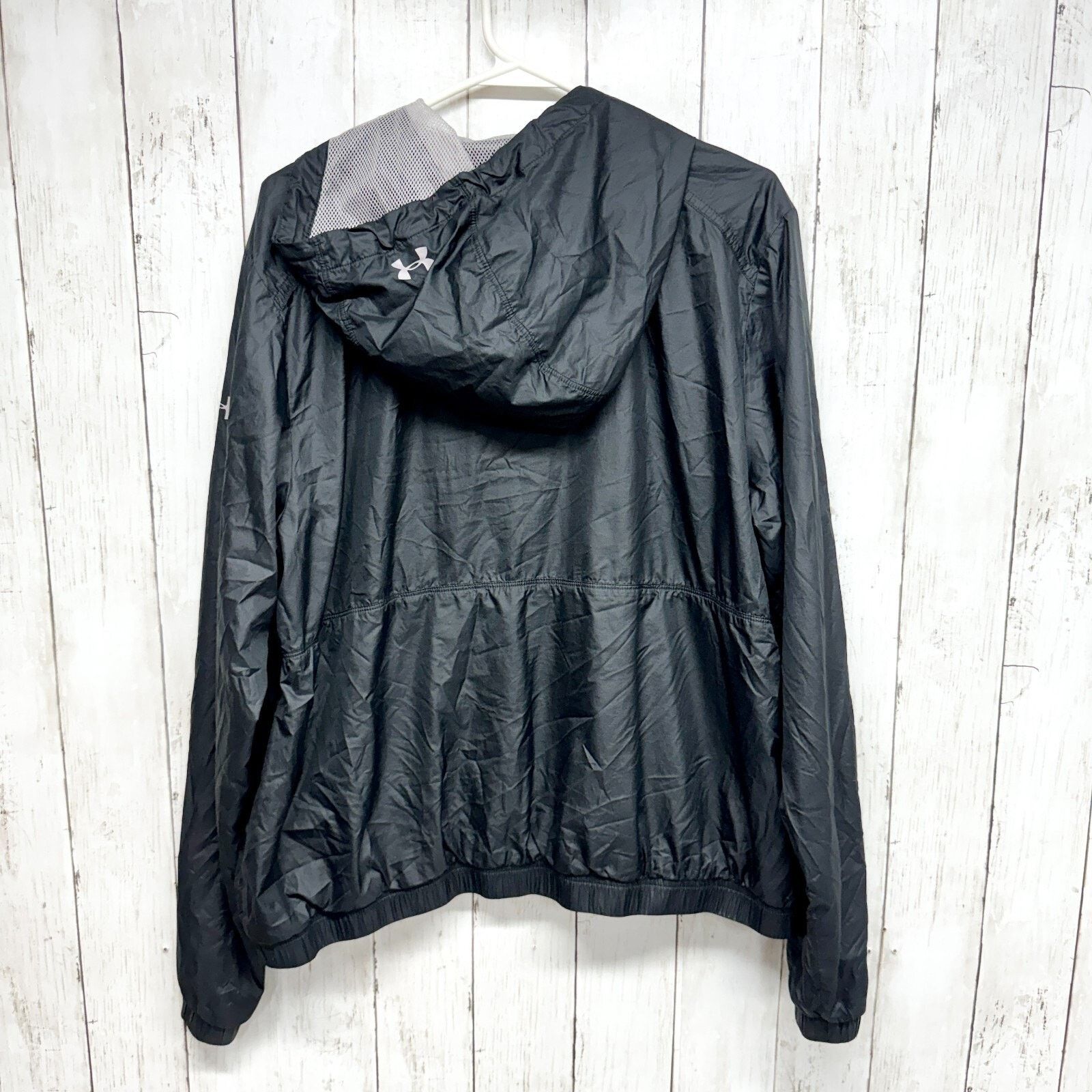 Under Armour Under Armor Jacket XL Full Zip Up Black Windbreaker RainCoat Size XL / US 12-14 / IT 48-50 - 4 Thumbnail