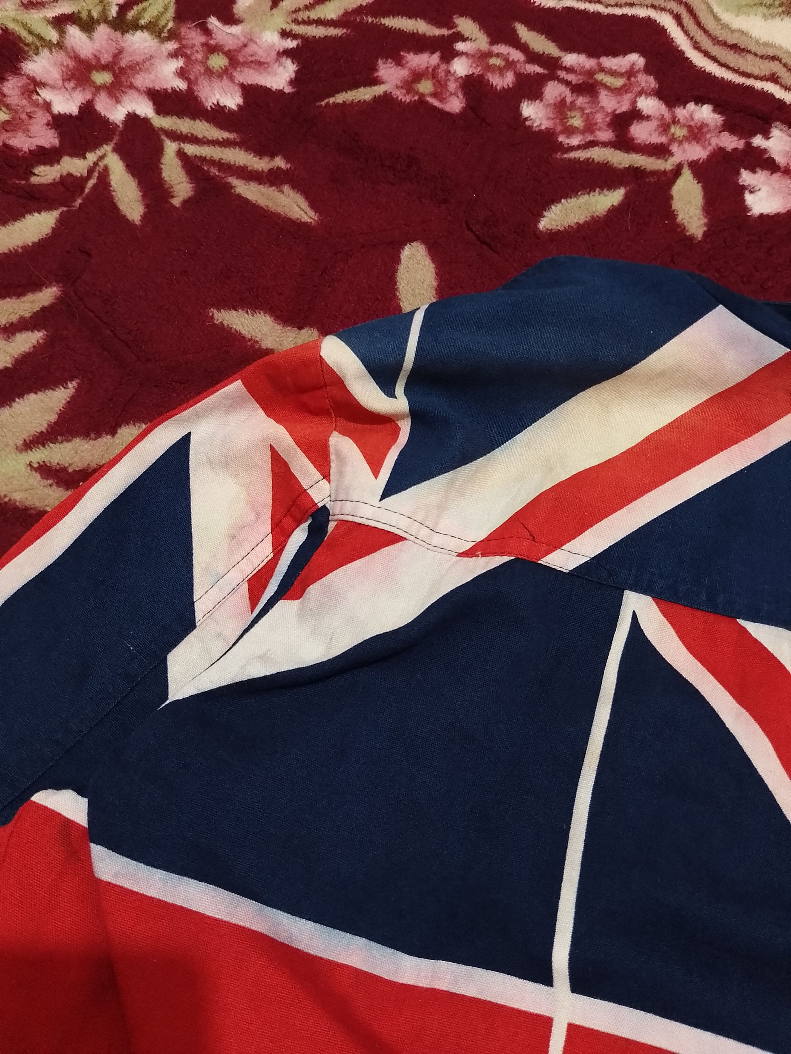 Seditionaries × Vintage Vintage 90s Full Big Flag England trucker jacket Size US S / EU 44-46 / 1 - 9 Thumbnail