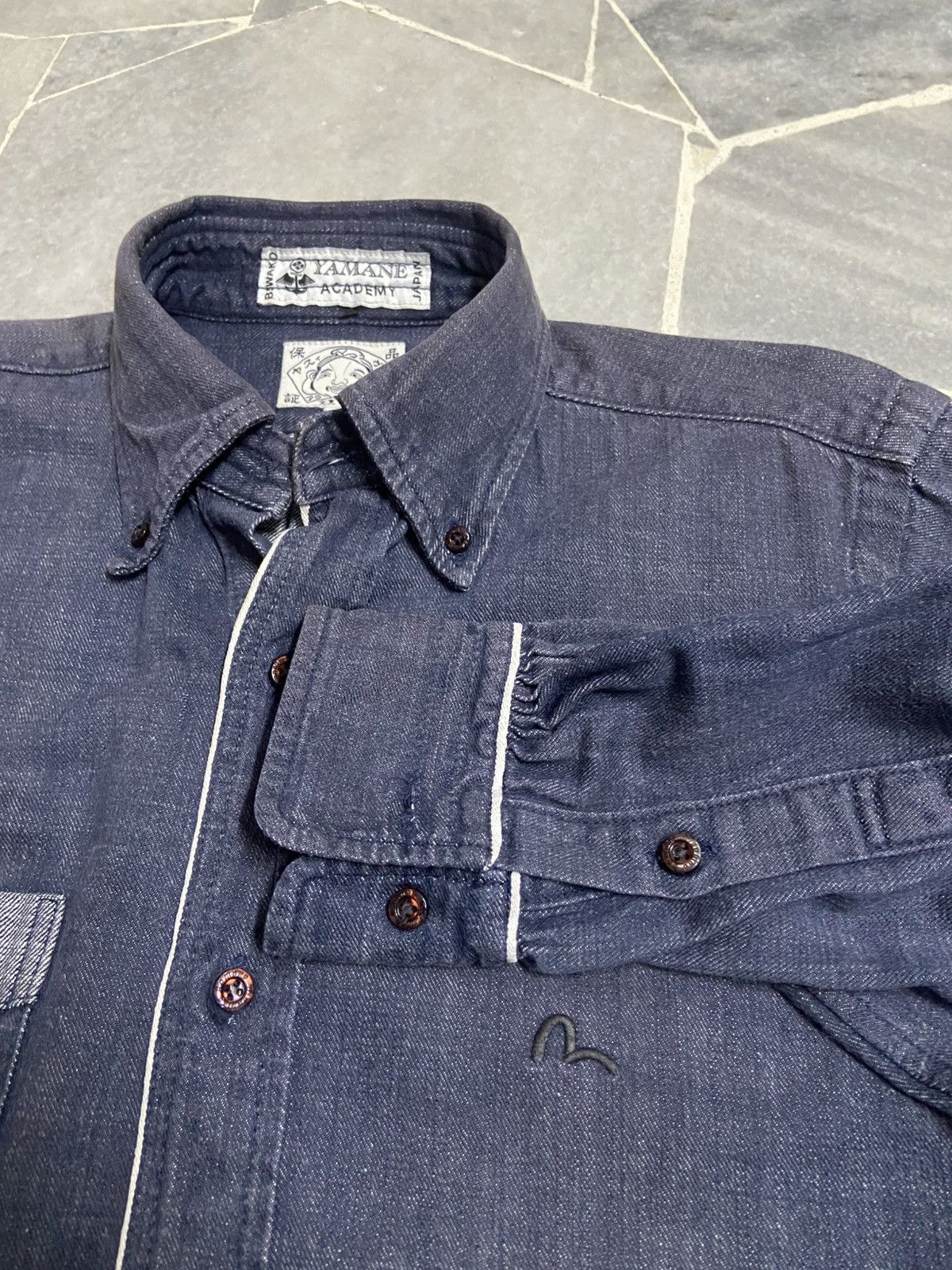 Evisu Evisu Yamane Denim Shirt Embroidery Logo Longsleeve Size US M / EU 48-50 / 2 - 4 Thumbnail