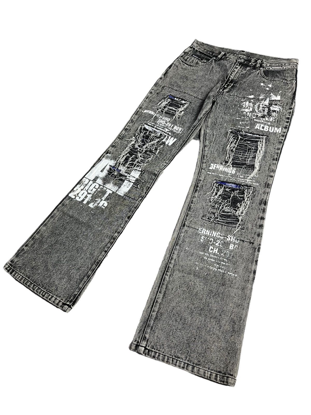 STUDIOUS × Seditionaries 90’s PUNK FLARE🔥STUDIO SHO Grunge Ripped Distressed Denim💥 Size 30" / US 8 / IT 44 - 1 Thumbnail
