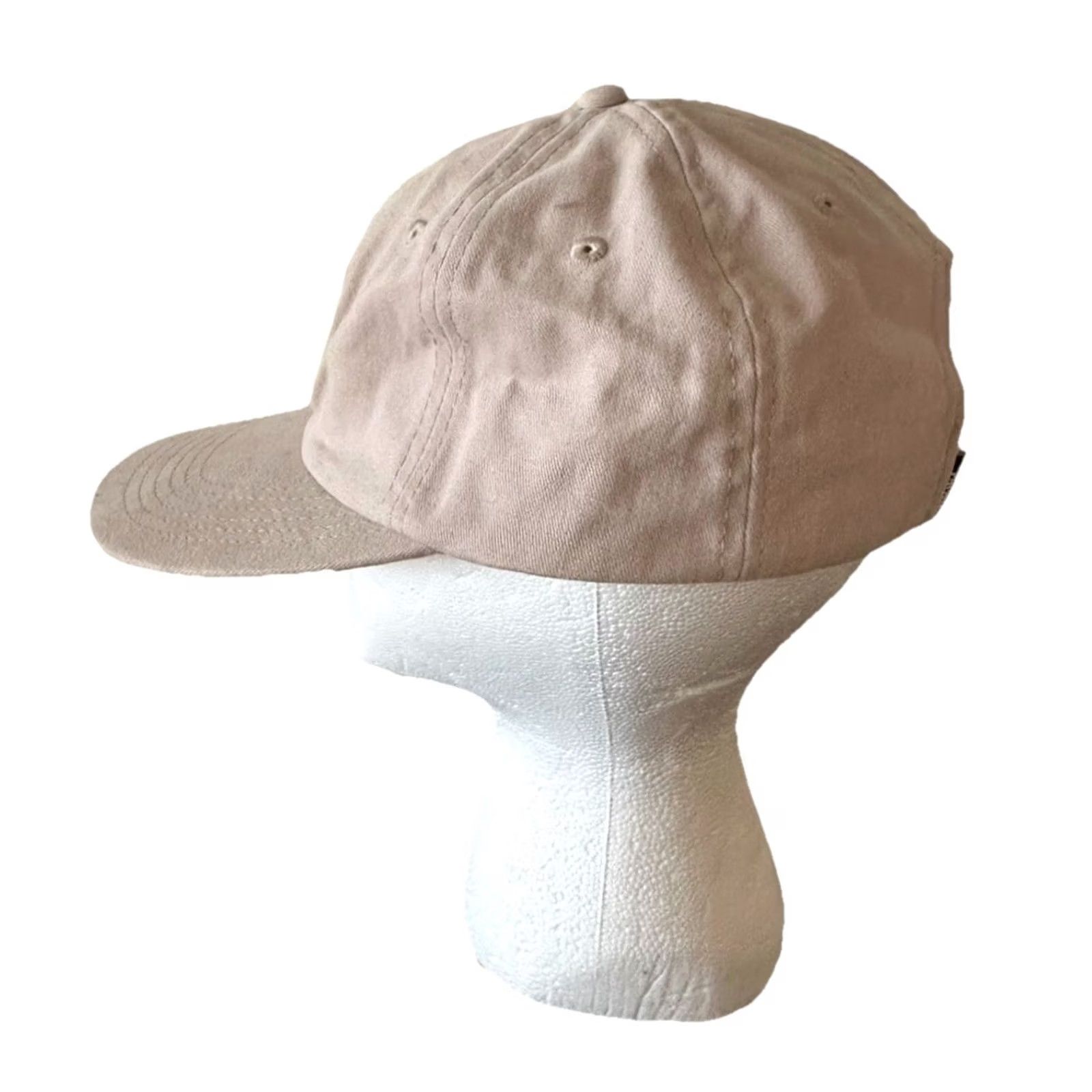 Vintage Stussy Strapback Cap - Beige, One Size, Adjustable, Knit, 80s 90s City Hip Hop Designer Cap Mens Boys Accessories, Beige Size ONE SIZE - 4 Thumbnail