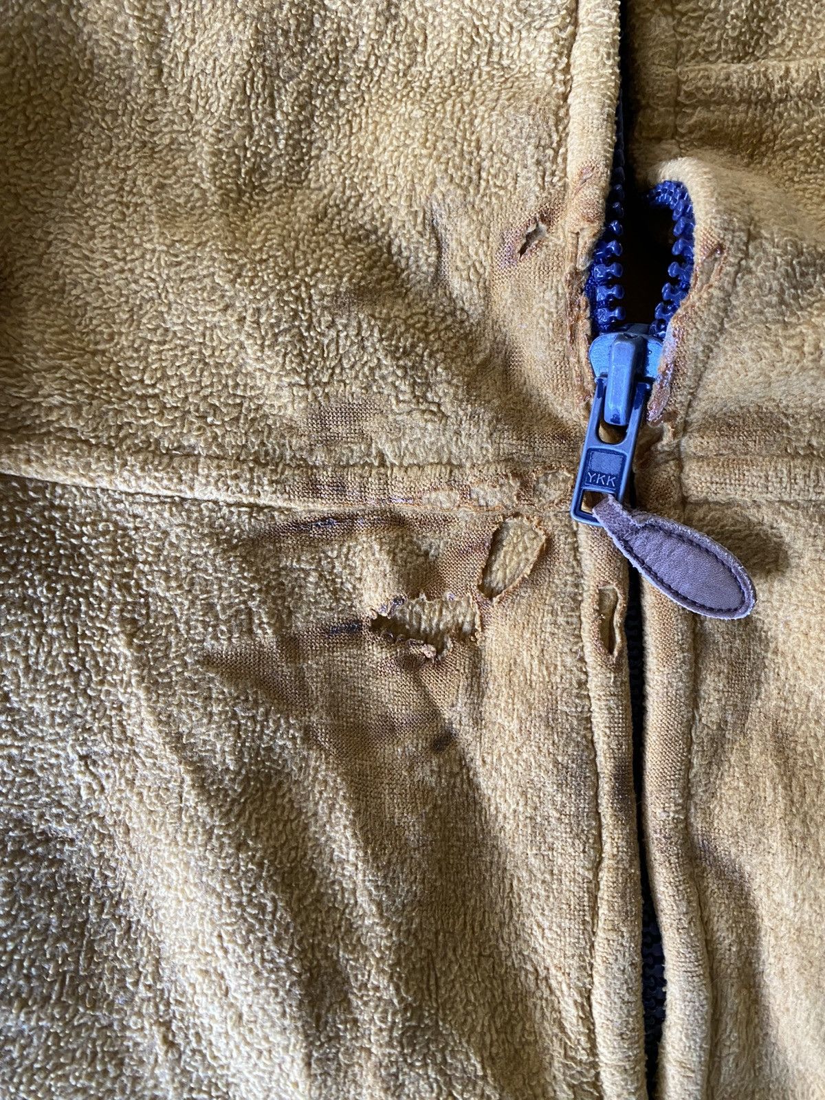 Polo Ralph Lauren VTG Mustard Polo Ralph Lauren Fleece Polartec faded Z4 Size US XL / EU 56 / 4 - 17 Thumbnail