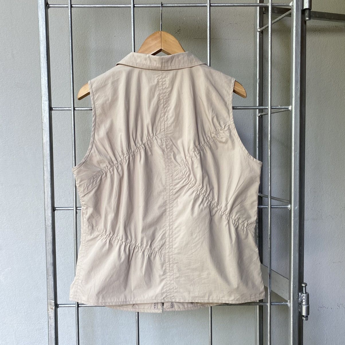 EVEX by KRIZIA Light Brown Ruched Zip Vest