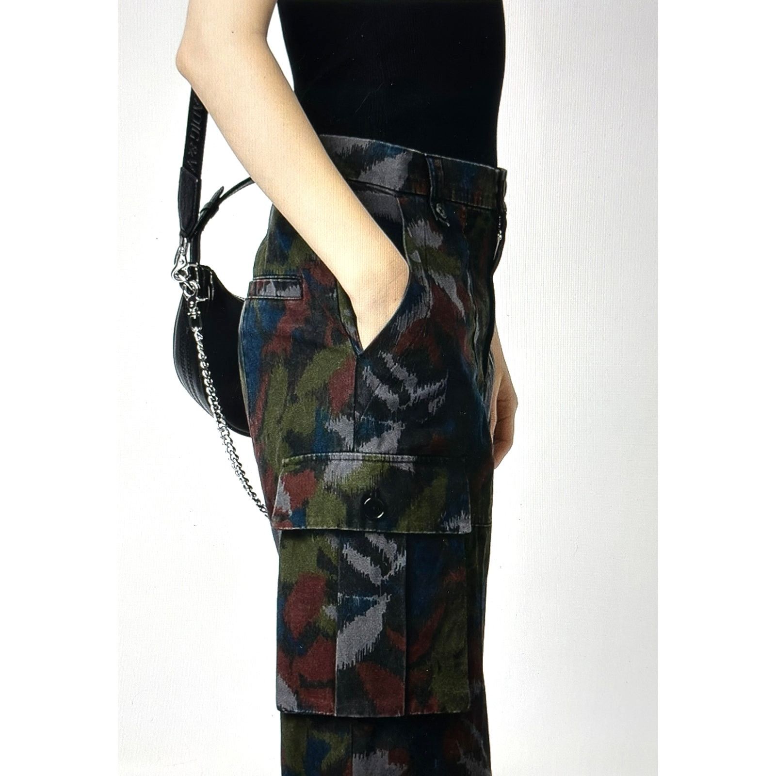 Zadig & Voltaire Zadig & Voltaire Pilote Canvas Cargo Pants Dark Camo 34 (8) Size 30" / US 8 / IT 44 - 5 Thumbnail