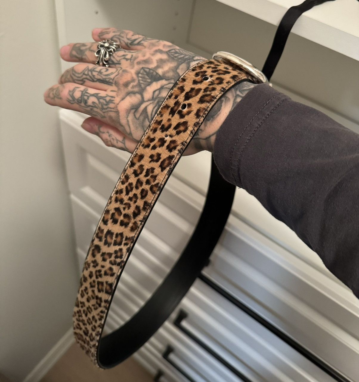 Chrome Hearts Chrome Hearts Cheetah Print Gunslinger Belt Size 36 - 6 Thumbnail