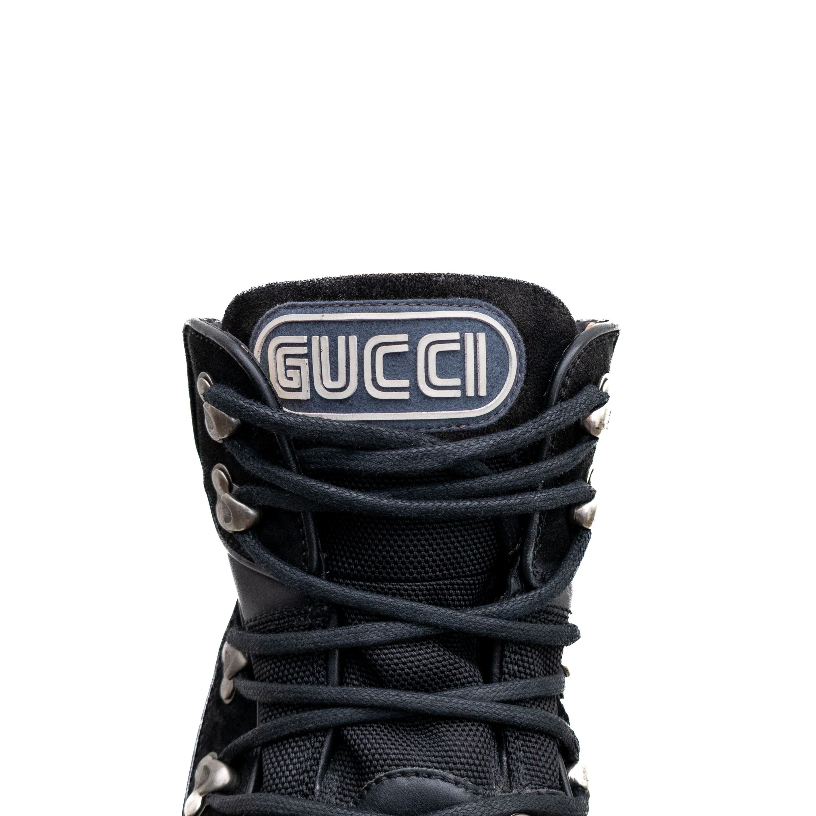 Gucci Gucci Flashtrek Black Leather High Top Hiking Boots SZ 8 Size US 8 / EU 41 - 10 Thumbnail