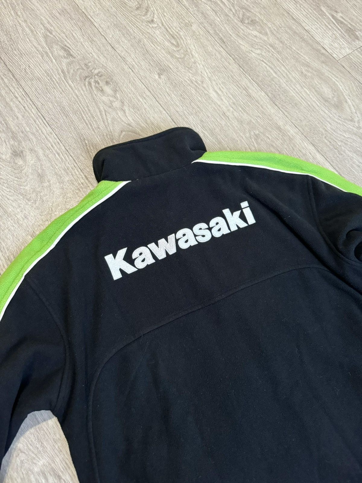 Vintage 🔷Vintage Kawasaki Racing Zip Sweatshirt Fleece 90s🔷 Size US M / EU 48-50 / 2 - 8 Thumbnail
