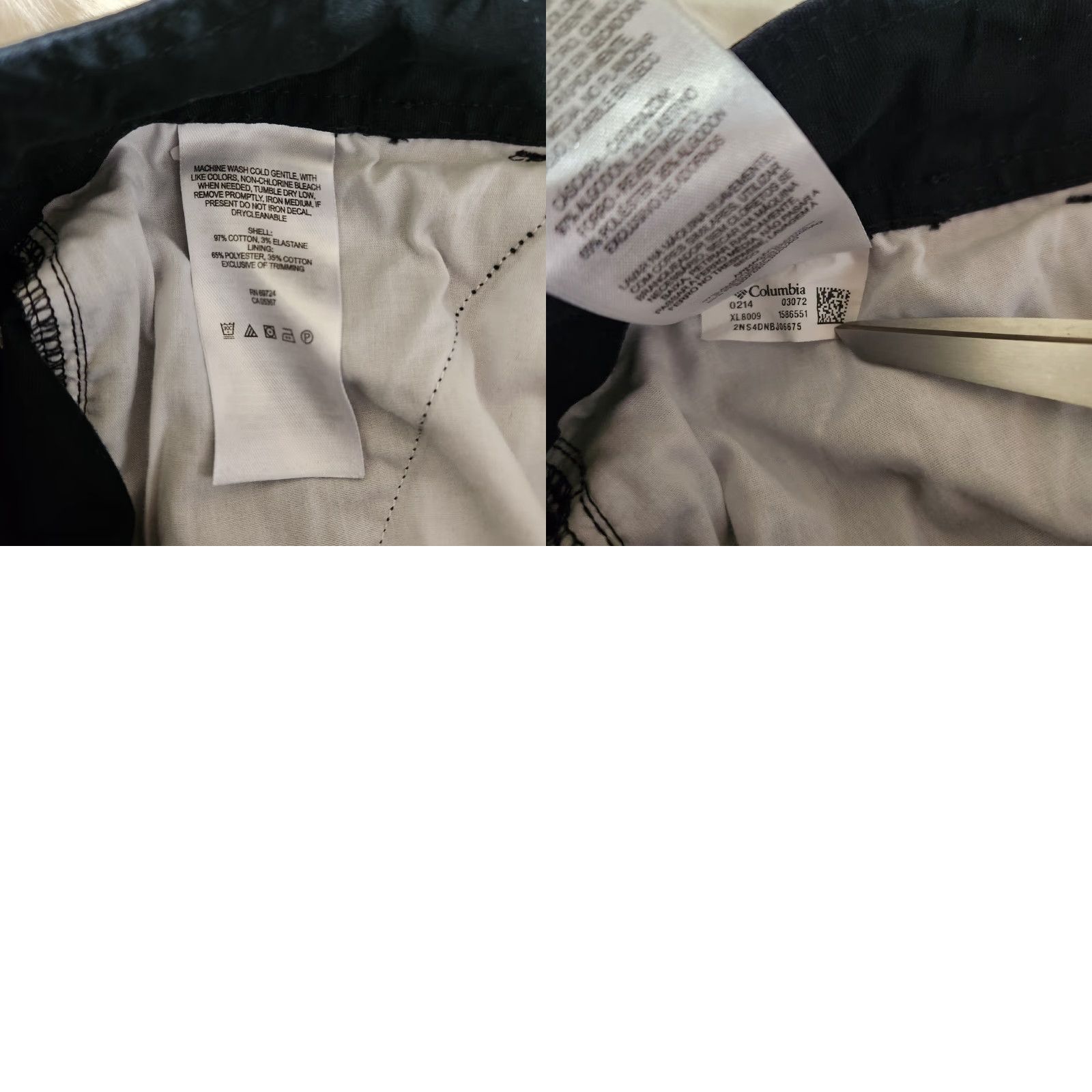 Vintage Columbia Womens Black Cotton Twill Mid Rise Straight Leg Pants-Size 12 Shirt Size 34" / US 12 / IT 48 - 8 Thumbnail