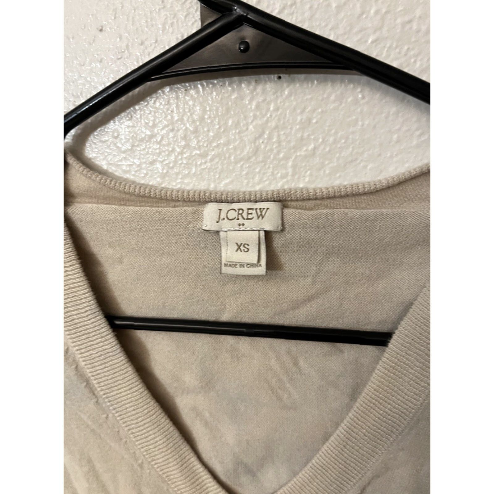 J.Crew VINTAGE J.Crew Women’s Sweater Long Sleeve XS Beige Pullover Crew Neck Fall Winter Women's Size XS / US 0-2 / IT 36-38 - 2 Thumbnail