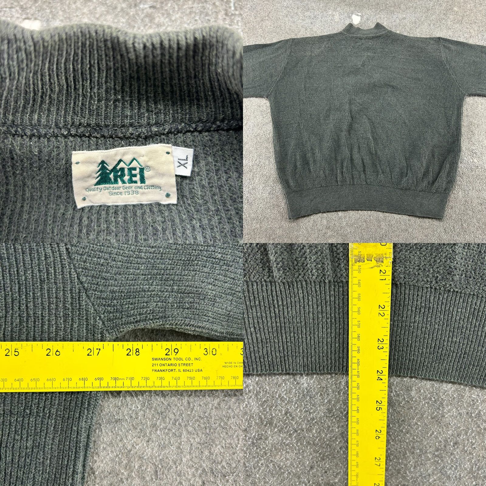 Vintage VINTAGE REI Sweater Mens XL Green Pullover 5 Button Ribbed Cotton Military 90s 80s 90s Mens Size US XL / EU 56 / 4 - 8 Thumbnail
