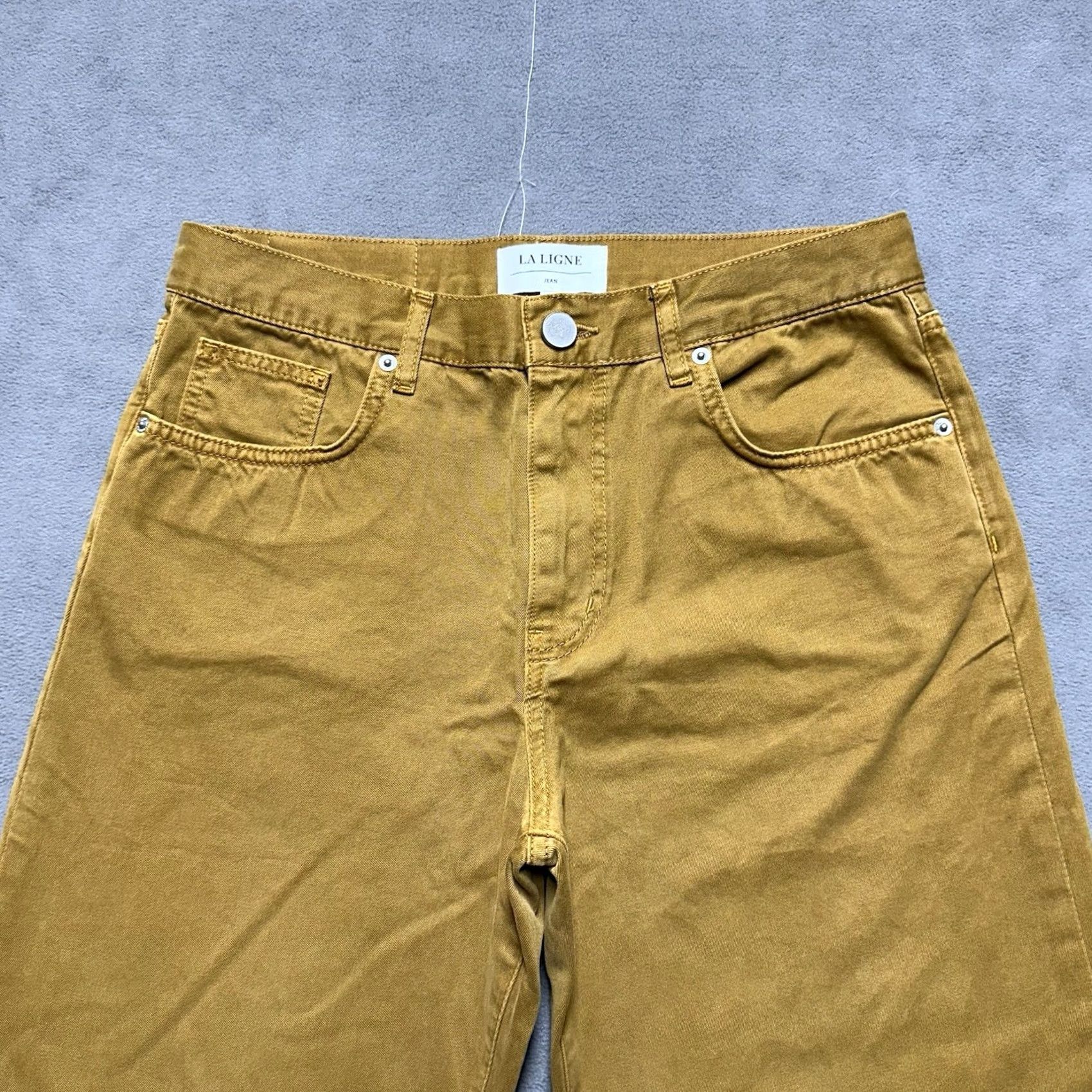 La Ligne La Ligne Pants Womens 27 Khakis Wide-Leg Brown Twill 30" Waist 27.5" Inseam Vintage? No (adjusted) Size 27" / US 4 / IT 40 - 3 Thumbnail