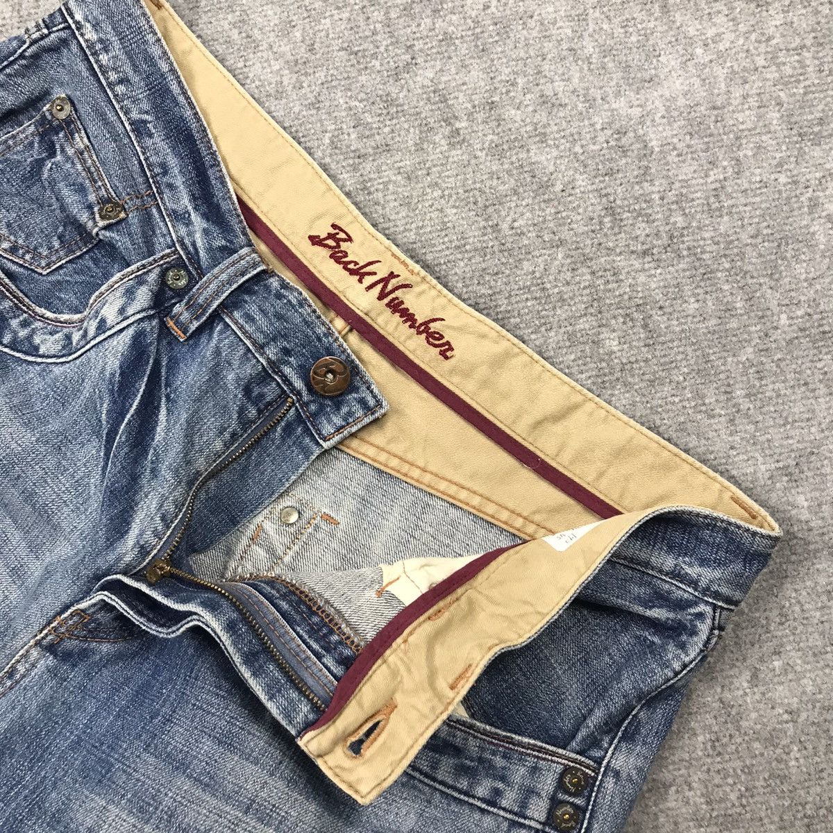 Japanese Brand BACK NUMBER JAPANESE DISTRESSED ART DENIM PANTS 142 Size US 34 / EU 50 - 17 Thumbnail