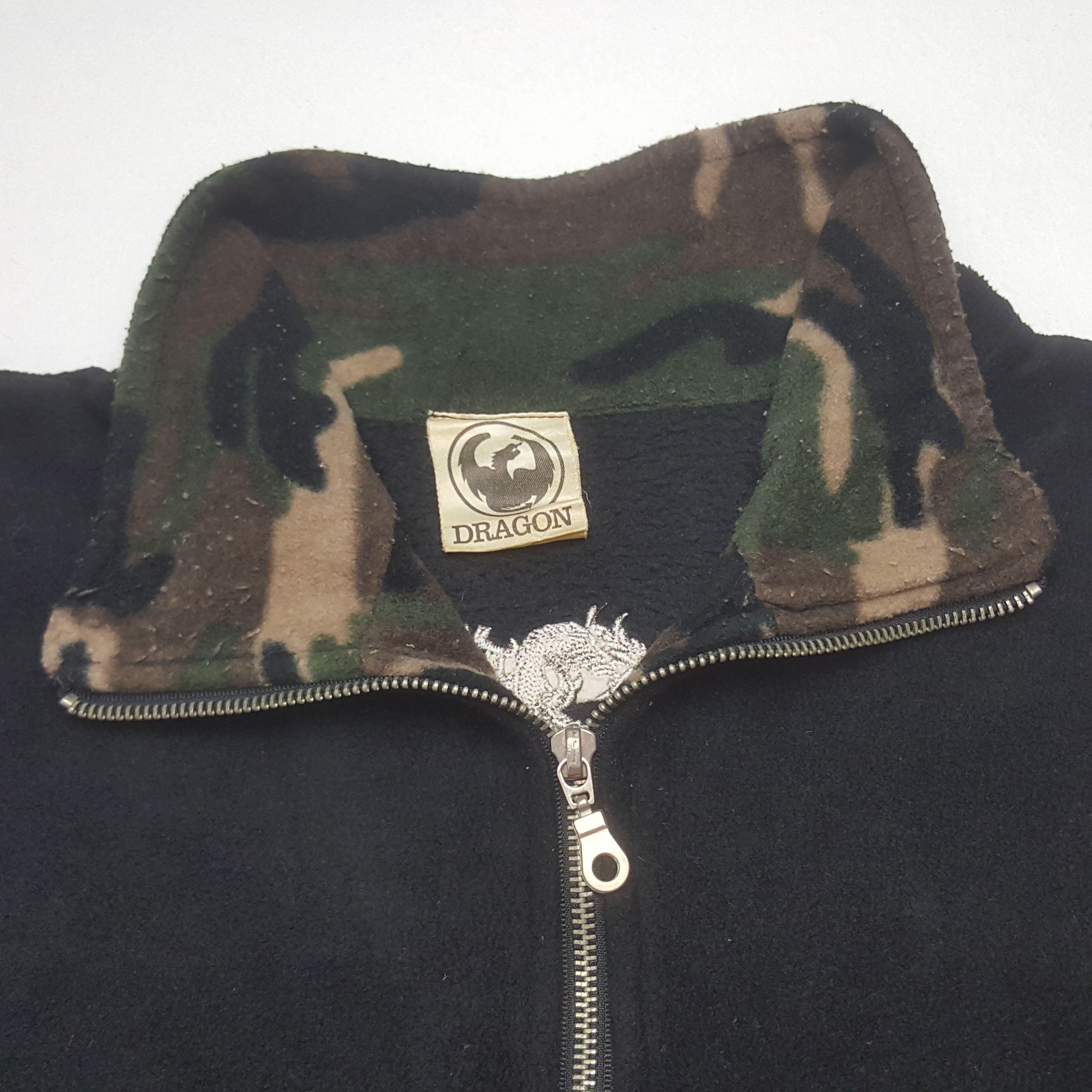 Vintage Vintage Dragon Camo Fleece Half Zipper Sweatshirt C313N9 Size US L / EU 52-54 / 3 - 5 Thumbnail