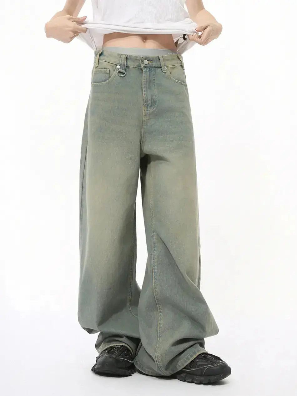 Japanese Brand Retro loose straight leg wide leg jeans Size US 32 / EU 48 - 1 Thumbnail