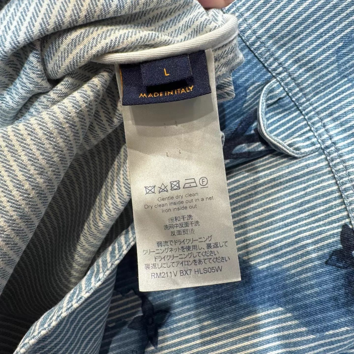 Louis Vuitton LV blue ink stripe shirt L new with tags Size US L / EU 52-54 / 3 - 5 Thumbnail