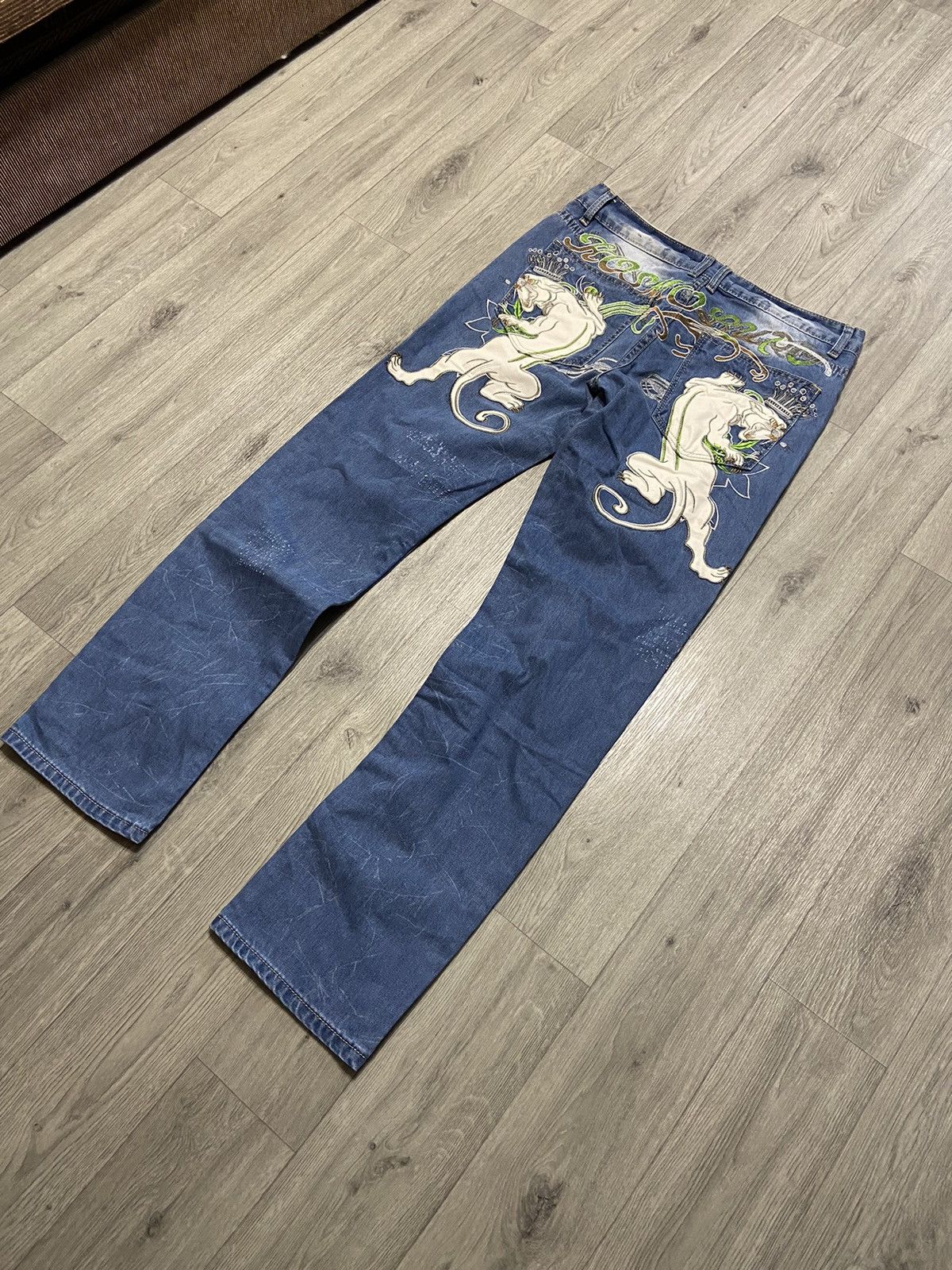 Ed Hardy Japanese Kosmo Lupo Ed Hardy style Vintage Y2K Denim Jeans Size US 32 / EU 48 - 2 Thumbnail