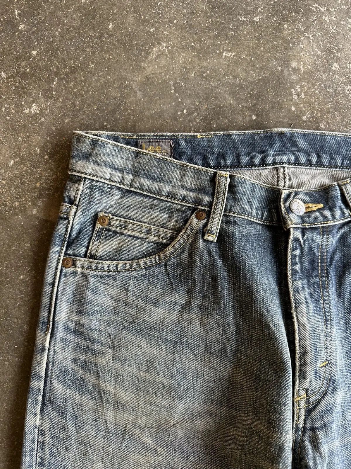 Lee W32 L33 FLARE/BOOTCUT VTG LEE JEANS RARE PATINA DENIM PANTS Size US 32 / EU 48 - 3 Thumbnail