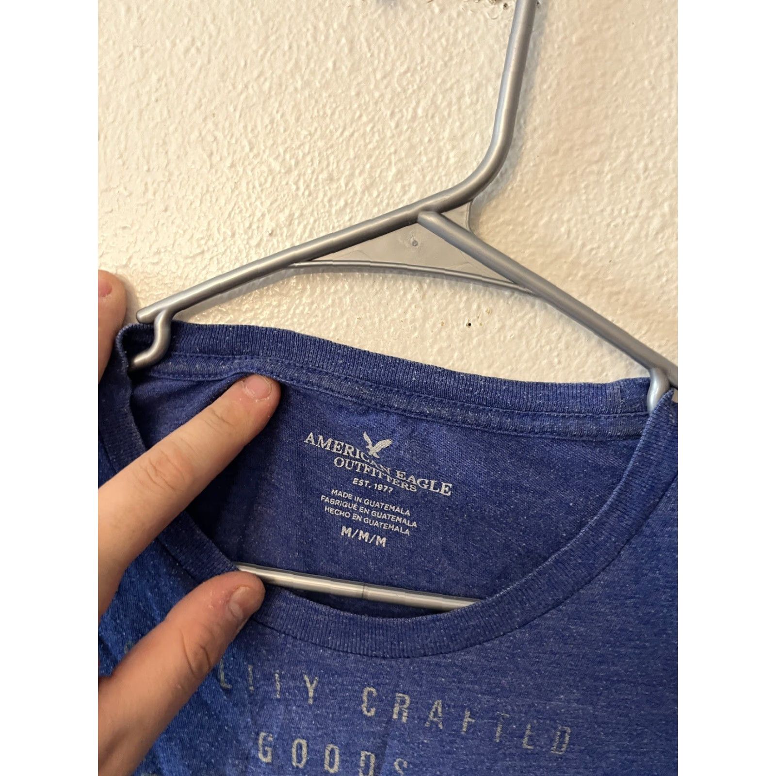 American Eagle Outfitters AMERICAN EAGLE MEN'S Medium Graphic Super Soft T SHIRT Flaw M Blue Crew Neck Short Sleeve Cotton Logo 2020s Men Shirts/Tees Size US M / EU 48-50 / 2 - 3 Thumbnail