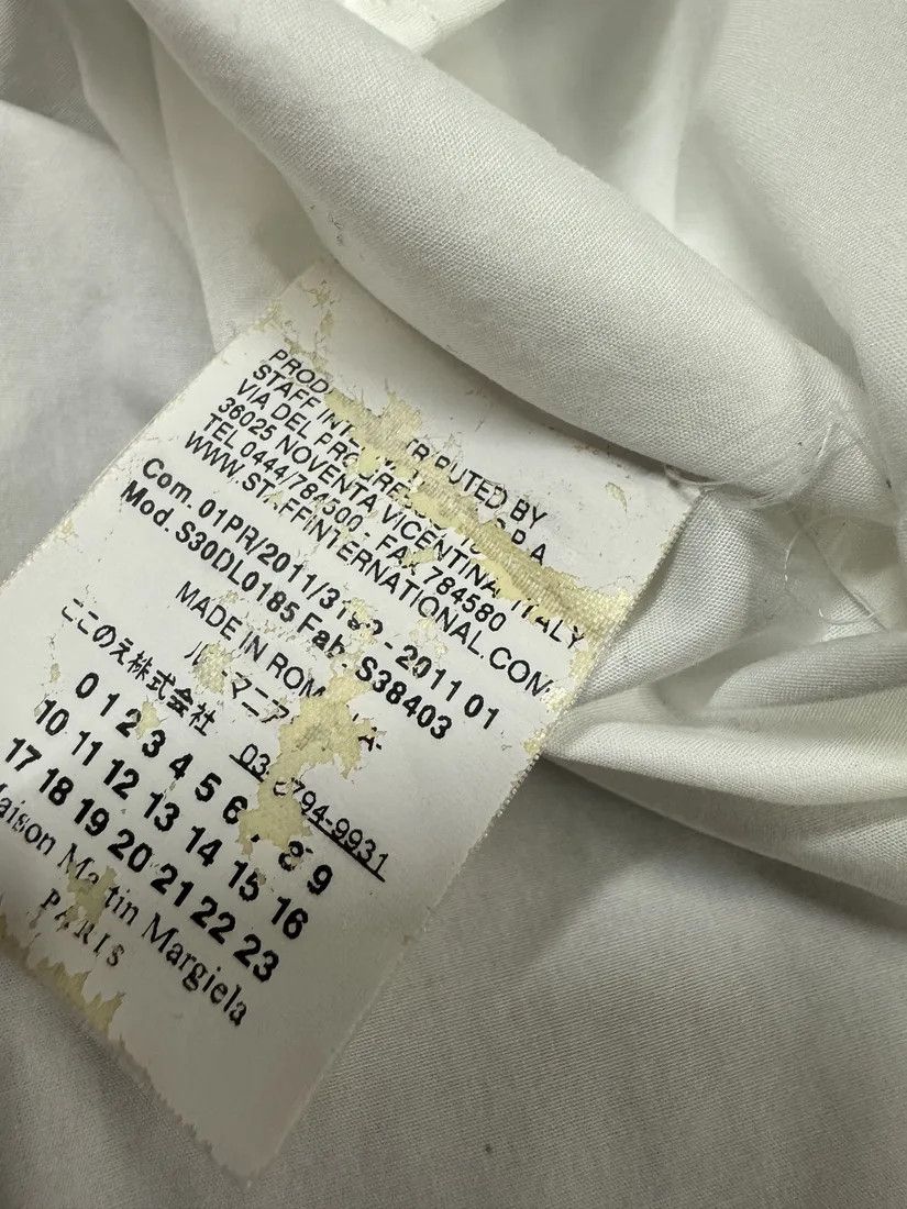 Maison Margiela × Vintage SS2011 Maison Margiela White Signature Shirt Size US M / EU 48-50 / 2 - 7 Thumbnail