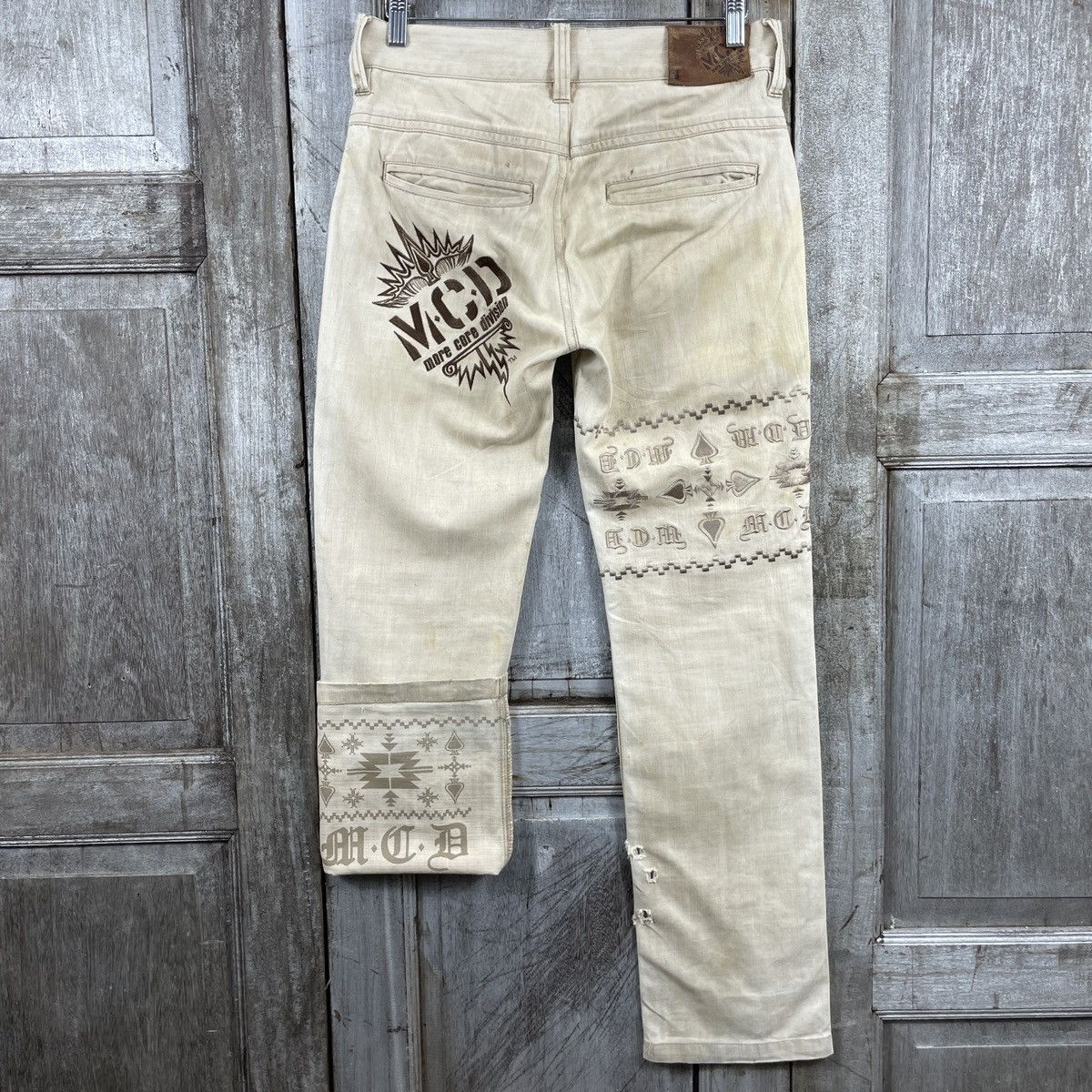Hysteric Glamour × Japanese Brand Vintage Distressed M.C.D Embroidery Punk Style Size US 31 - 5 Thumbnail