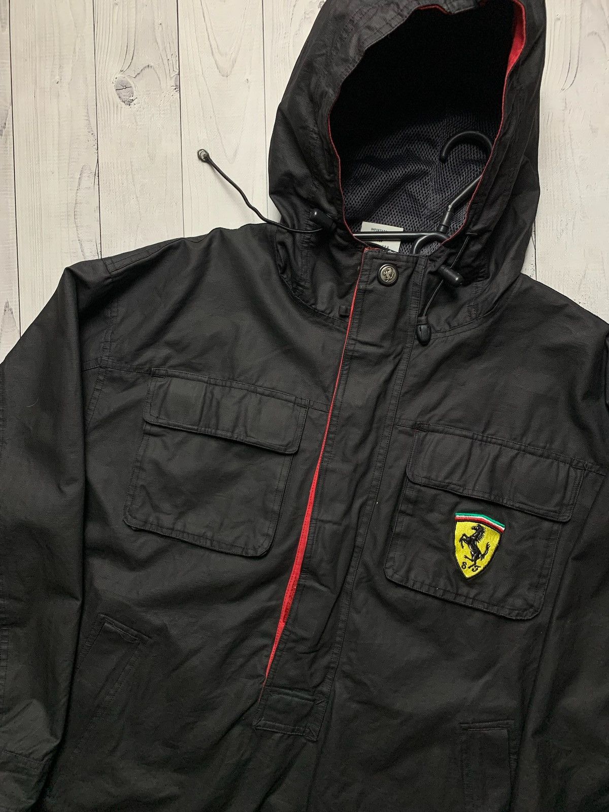 Vintage Vintage Ferrari racing jacket anorak black rare size L Size US L / EU 52-54 / 3 - 2 Thumbnail