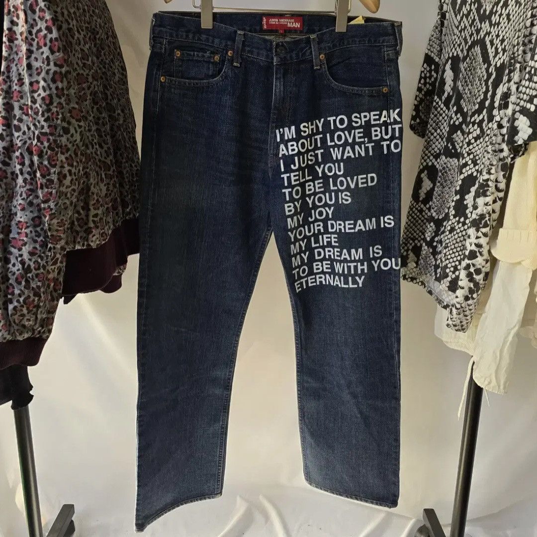 Junya Watanabe SS02 Eternal Love Poem Denim Pants