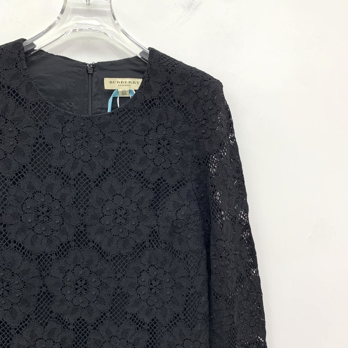 Burberry Burberry Lace Floral Embroidered Long Sleeve Dress K26WX Size L / US 10 / IT 46 - 3 Thumbnail